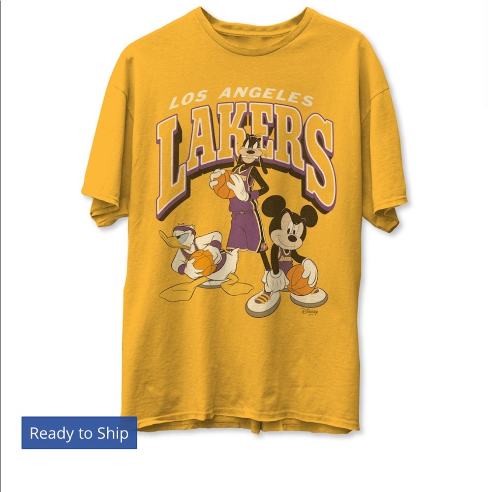 Lakers Junk Food Gold Disney Mickey Squad T-Shirt